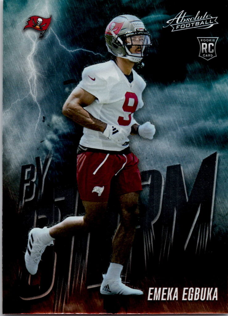 2025 Emeka Egbuka Panini Absolute "By Storm" Rookie Card